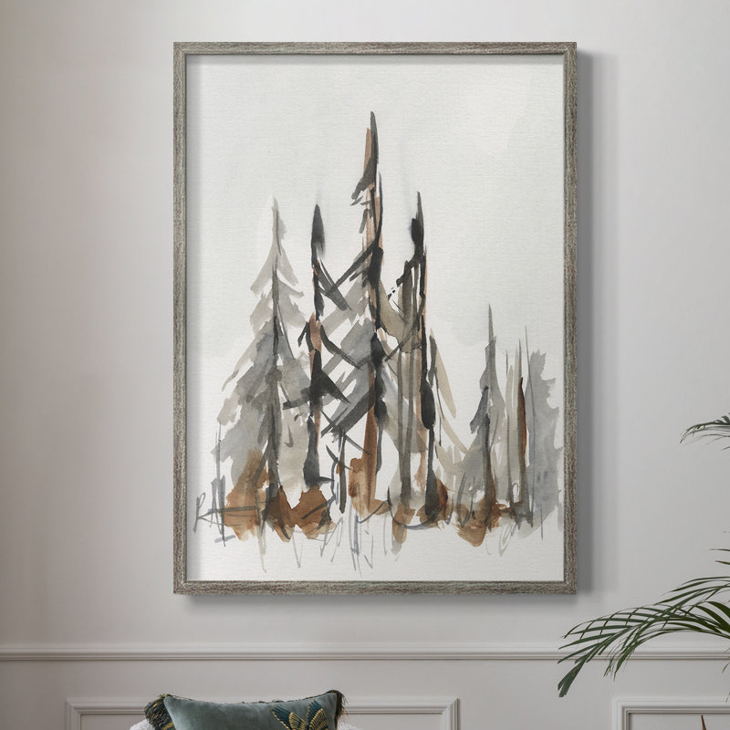 Rustic Evergreen II, reproduction encadrée - bois massif, H 21 po x l 17 po