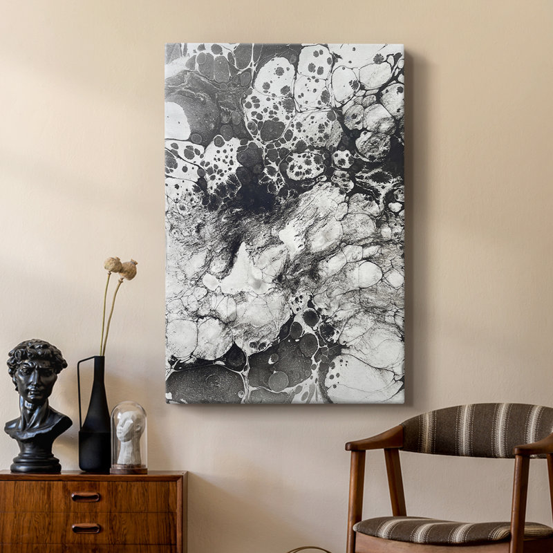 Marbling IX -Custom Wrapped Gallery Cavas, 12" H x 8" W
