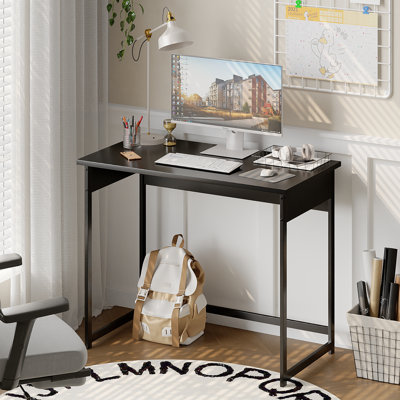 Bureau d'écriture robuste en métal, bureau d'ordinateur minimaliste compact pour le bureau à domicile et la chambre à coucher