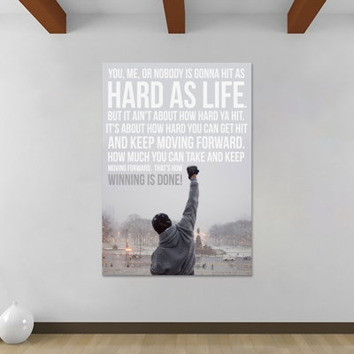 Rocky Balboa Movie Quote 1 Piece Wrapped Canvas Wall Art