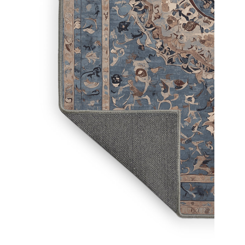 Tapis gris soyeux et moelleux, Rectangle 7 pi x 9 pi