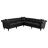 Sectional Sofa Couch, L Shaped Reversible Modern Chesterfield Sofa With Rolled Arms And Nailhead, 5 Seat Tufted Couch PU Leather-1024556933