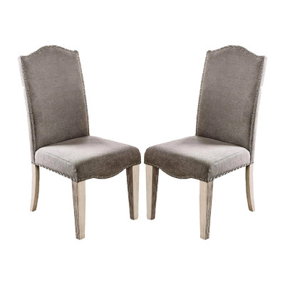 Set Of 2 Fabric Parson Chairs