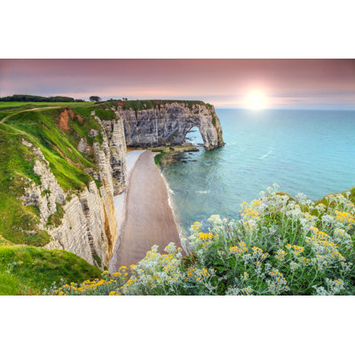 Etretat,Normandy,France by Janoka82 - Wrapped Canvas Print