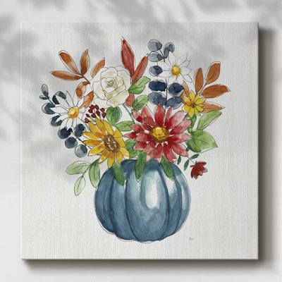 Pumpkin Bouquet II-Gallery Wrapped Canvas