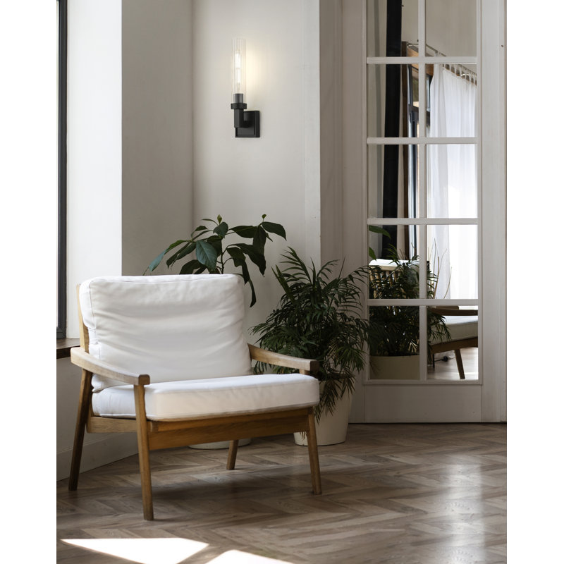 Mortola 1 Light Wall Sconce, Matte Black