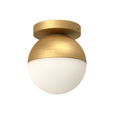 Monae Single Light Glass Flush Mount