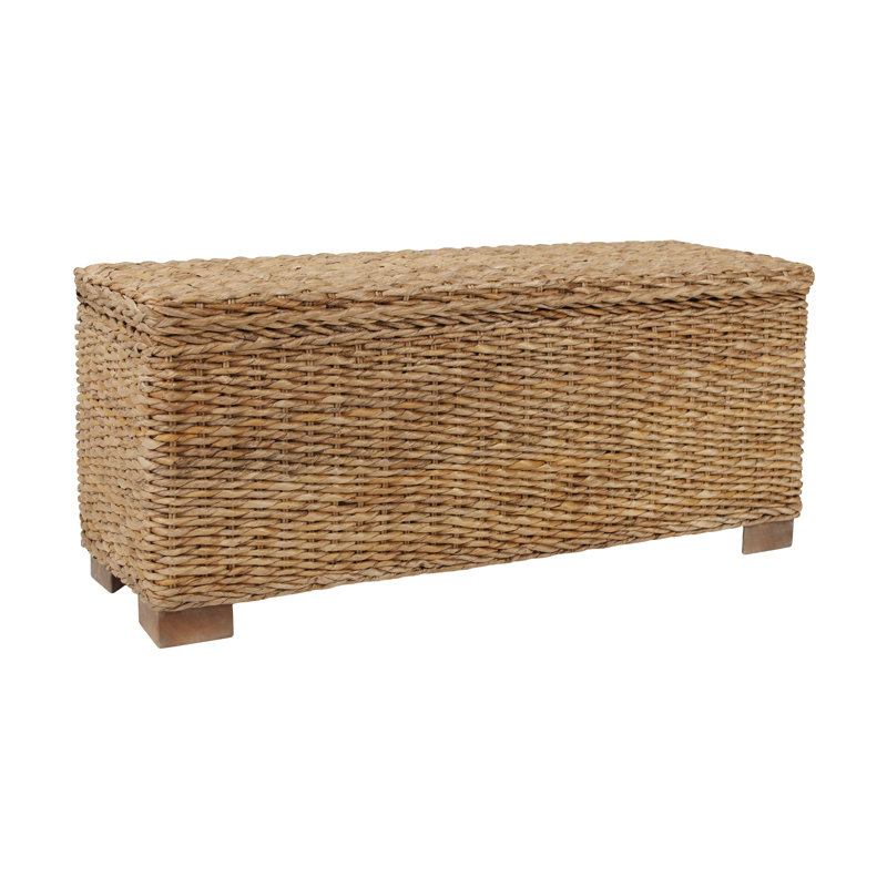 Banc de rangement Castiel Abaca, Brun clair