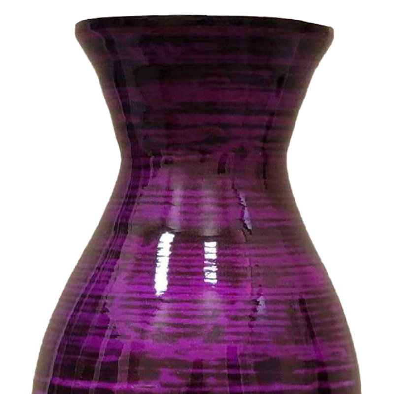 Orren Ellis 21" Modern Bamboo Floor Vase Flared Design for Dining Room Living Room and Entryway Décor Ideal for Dried Branches Sticks Long Stems Artificial Flowers, & Contemporary Home Styling