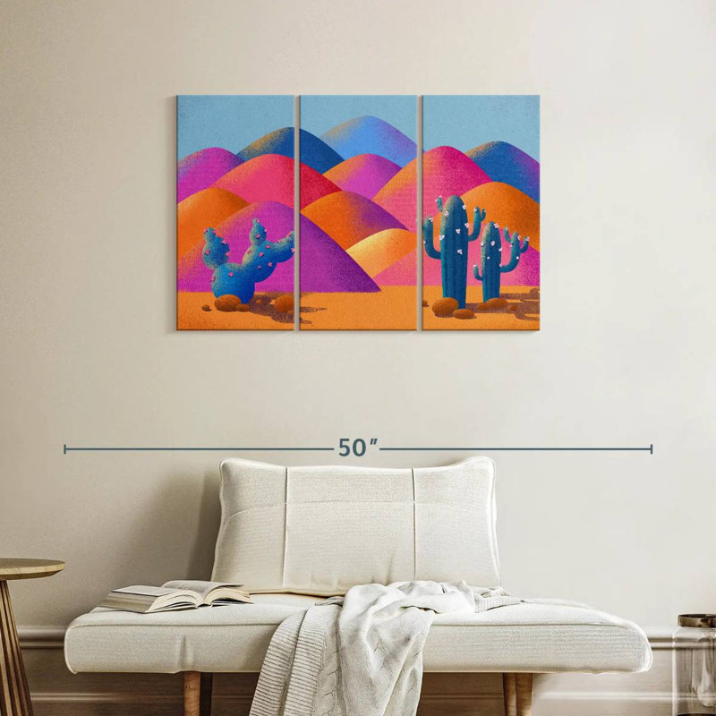 Vibrant désert de cactus Saguaro, H 24 po x l 38 po