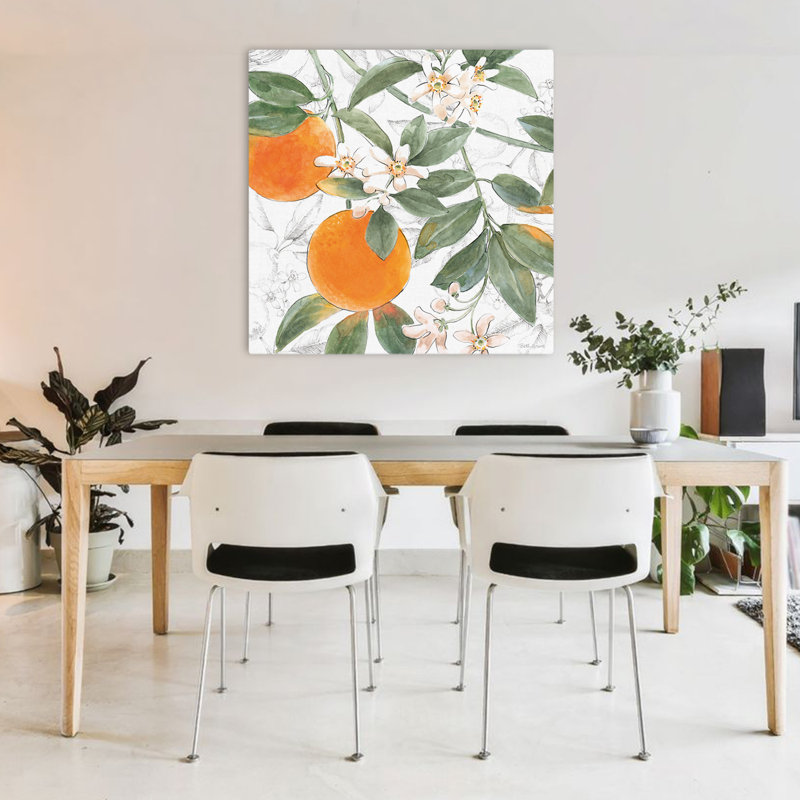 Citrus Wings Vii, art contemporain, H 36 po x l 36 po