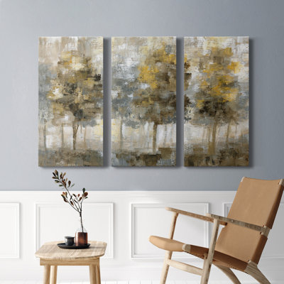 " Linen Trees " 3 - Pieces