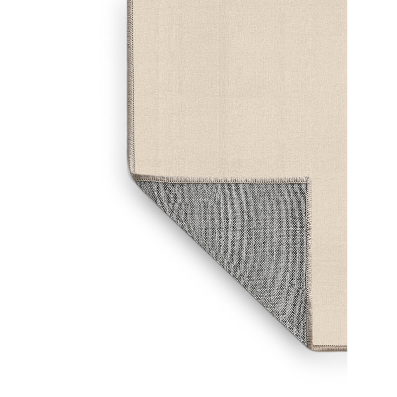 Tapis beige lavable à la machine Abaokoro, 7 x 9