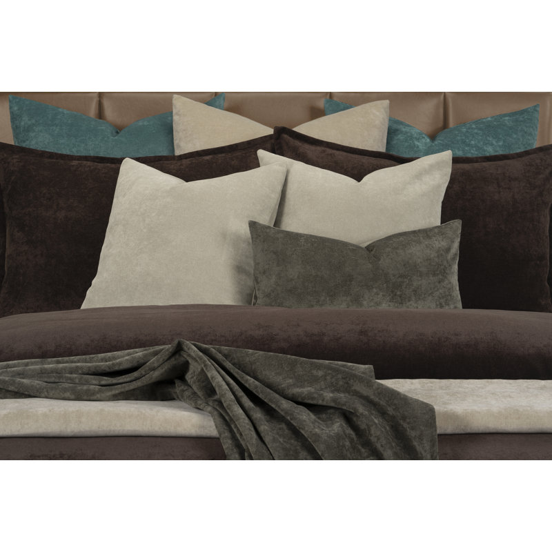 Matte Velvet Set with Duvet Cover & Insert Set by Siscovers, Coffee Bean, King Duvet Cover + 9 Additional Pieces