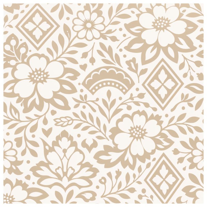 Rideaux de douche beige à motif floral très longs, 70in W x 84in H