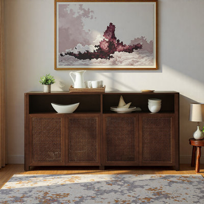 Armoire de rangement 63 po Mid-Century