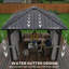 Pavillon de jardin à toit rigide 10 pi x 10 pi avec toit en acier, filet et rideaux