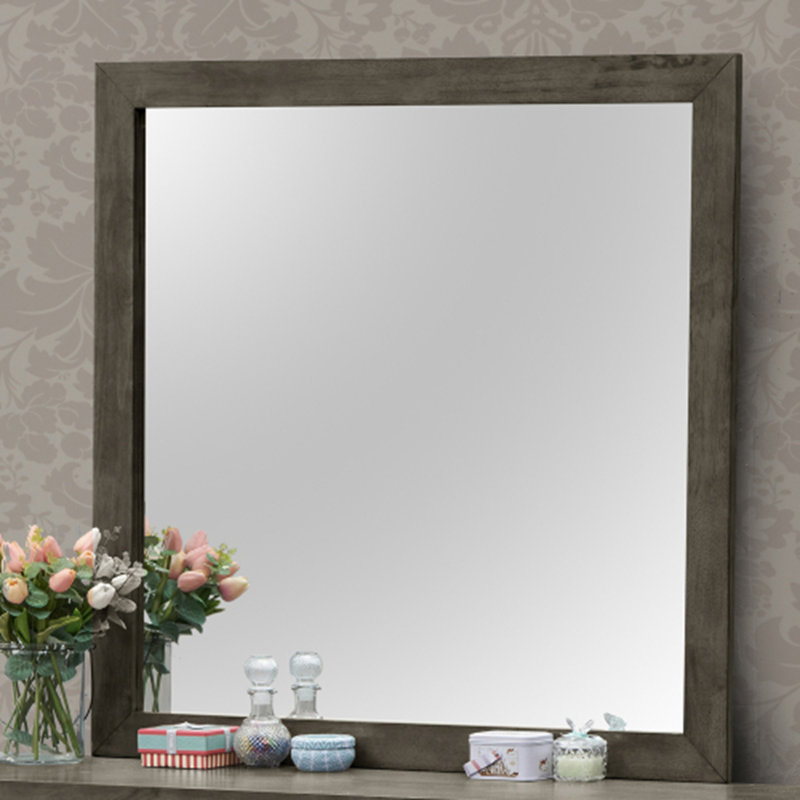 Miroir mural Burlington, Gris, 41" x 41", Carrée