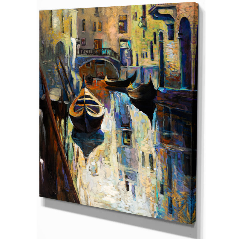 Venise, Italie, maisons - reproduction sur toile, H 20 po x l 12 po x P 1po