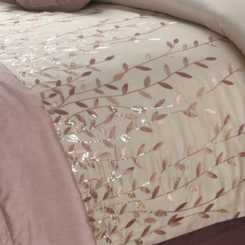 Kampala Hill Marie Pink Duvet Cover Set Bedding Set, Super King Duvet Cover Set