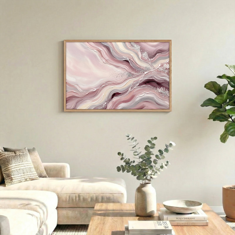 Ensemble de 1 tableau sur toile Marble Wave, 24"H x36"W, Naturel