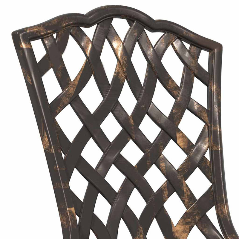 Patio Dining Side Chair, Bronze 