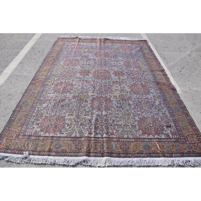 Grand tapis kilim turc rétro idéal pour le salon et les espaces extérieurs, décor de salon