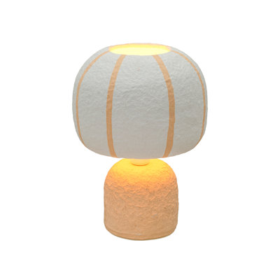 Margate Pink Peach Cotton Mache Table Lamp