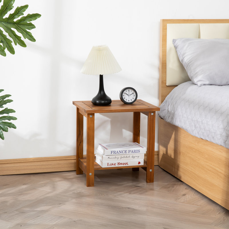 Table d'appoint d'extérieur Candrice, Naturel