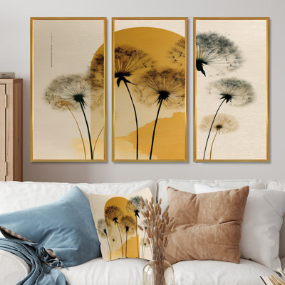 Ensemble de décoration murale pissenlit Springtime Dandelion