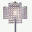 Lampe de table 26 po à 2 niveaux «Holly Glam» avec charge et port USB, 26 po, argent