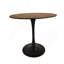 Table de salle à manger 31,5 "ronde, table de salle à manger tulipe 2 à 4 personnes avec plateau en panneau de fibres à densité moyenne et base piédestal