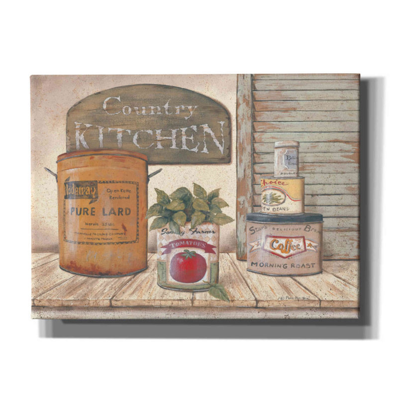 «Mom's Kitchen II» par Pam Britton, reproduction d'art sur toile tendue, H 40 po x l 54 po x P 1,5 po