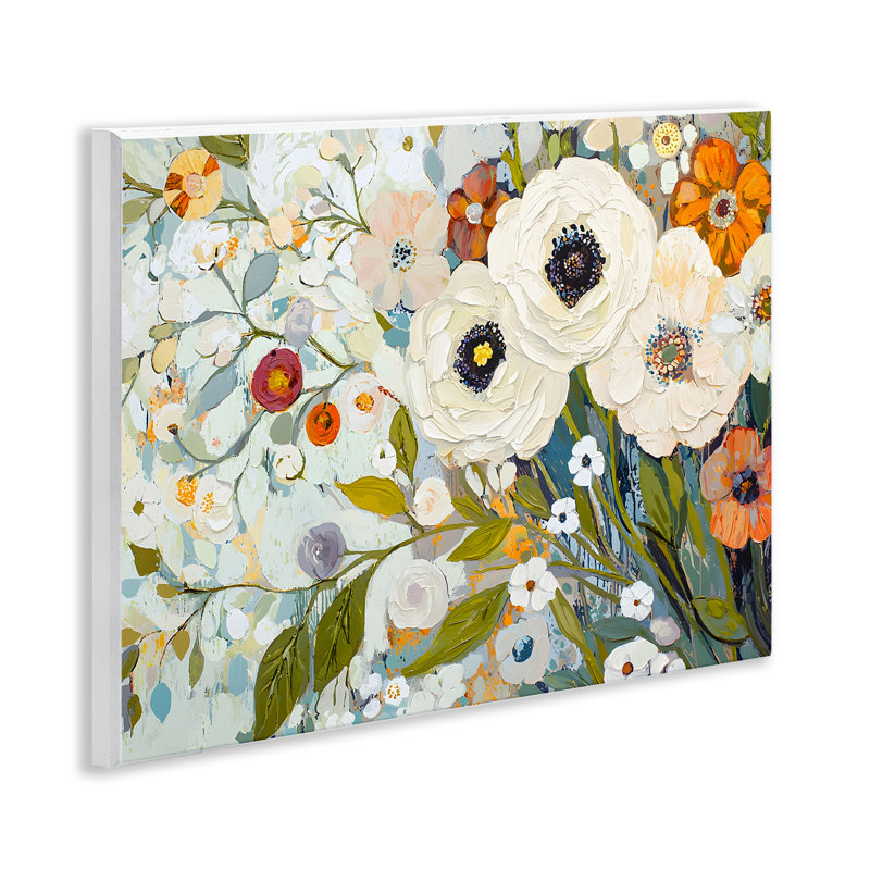 «Blooming Round Flowers Arrangement», plaque murale par Franklyn Gregory