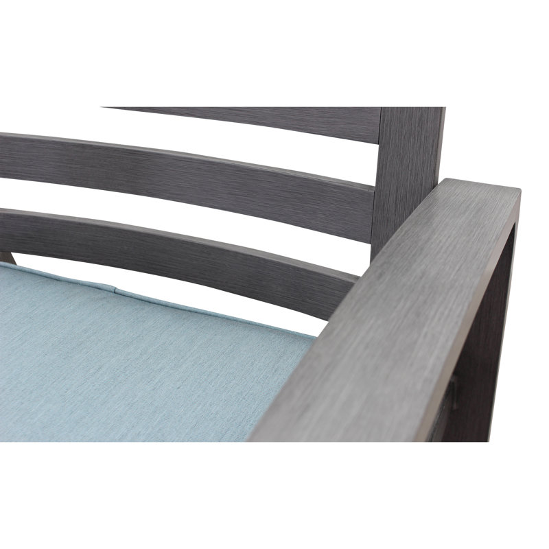 Ensemble de salle à manger en aluminium avec coussins 54,02 po Terencio