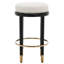 Tabouret de bar rembourré sans dossier avec repose-pieds fini-108352744