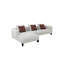 Canapé modulaire en tweed marron et beige Mardi avec 3 coussins Mardi