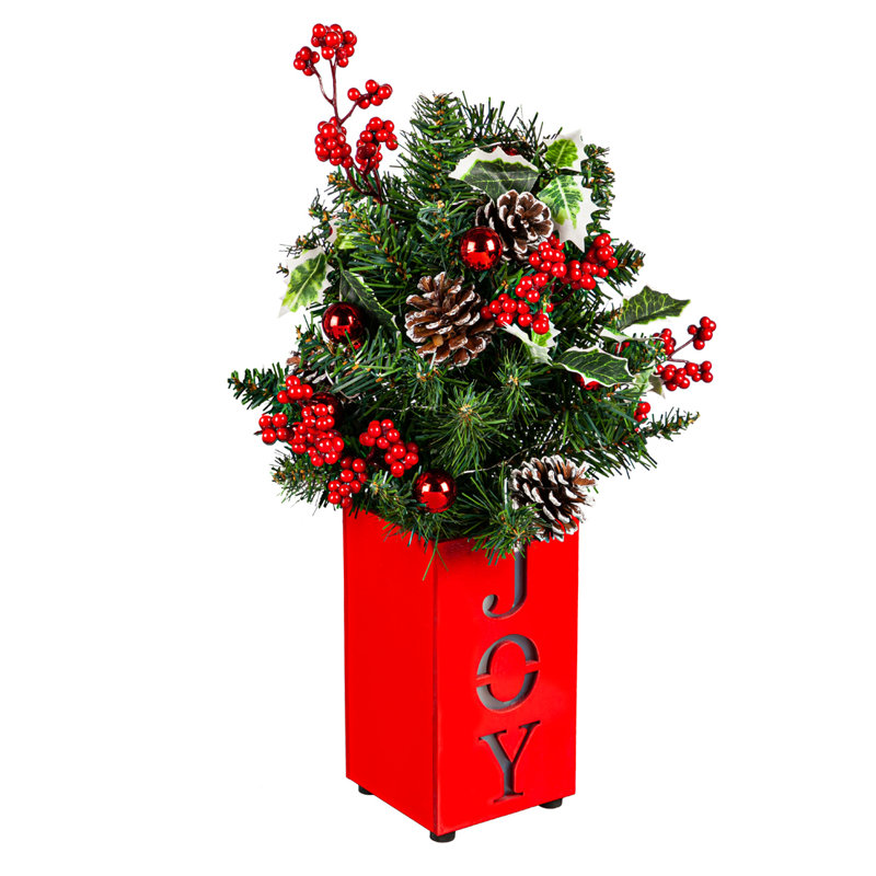 17 "LED" Joy "Arrangement floral de baies en pot