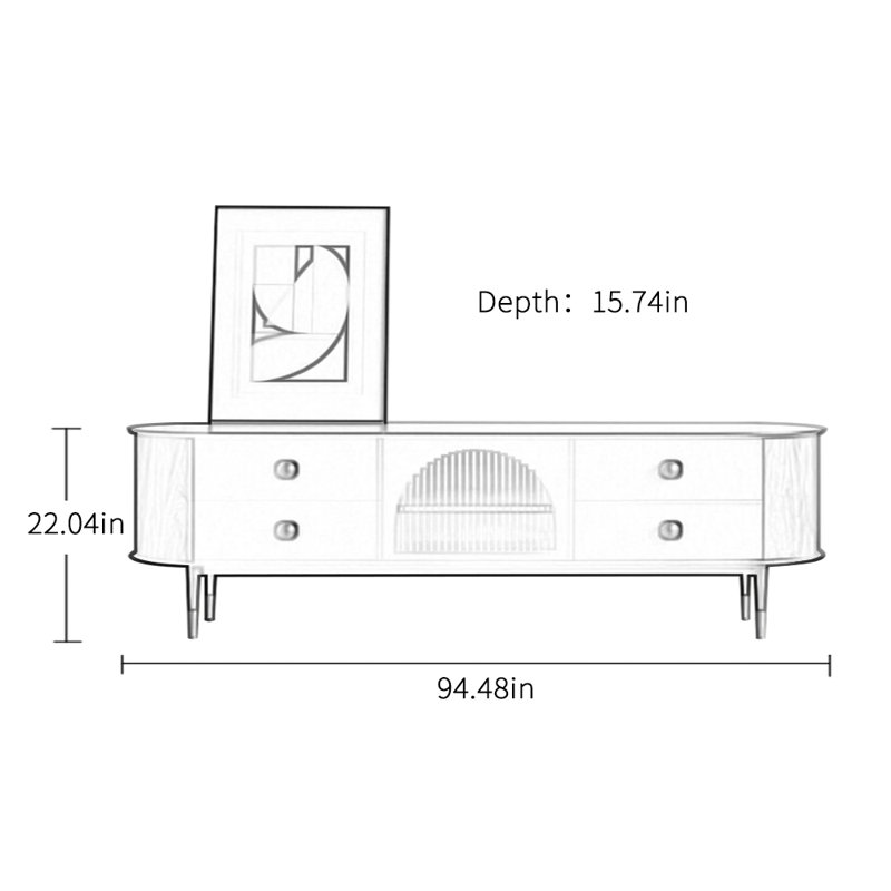 Cathleen, H 22,04 po x L 94,48 po x l 15,74 po