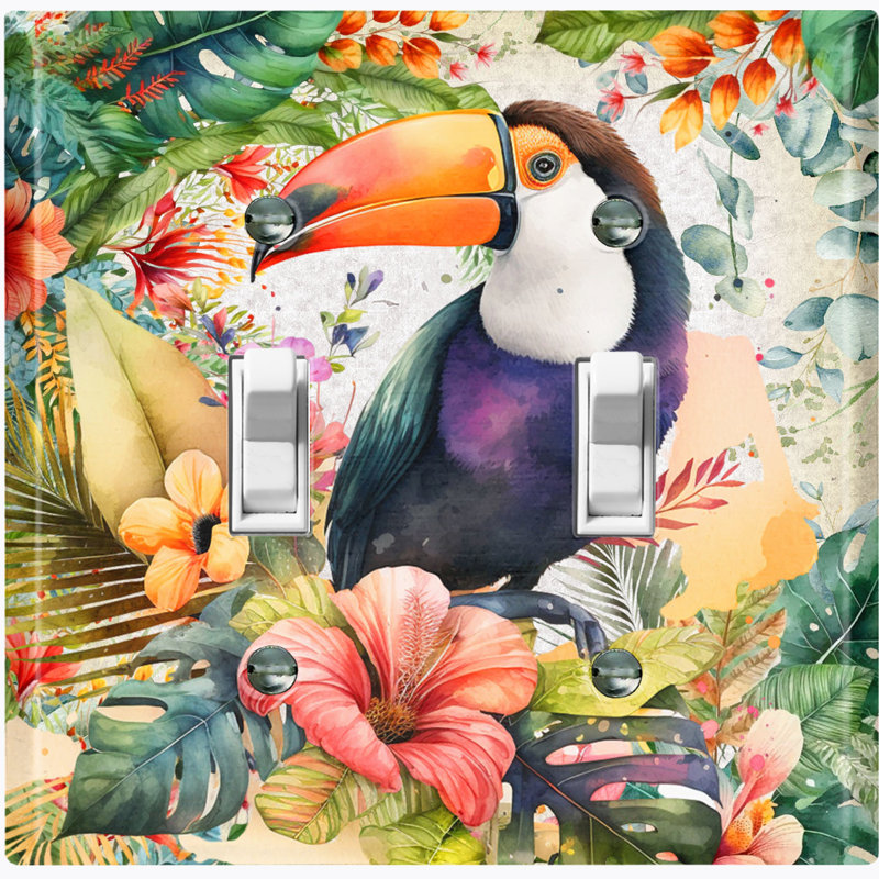 Plaque murale d'interrupteur à bascule Toucan