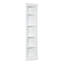Étagère d'angle moderne de 212 cm de haut, bibliothèque ouverte à 5 niveaux et support à plantes, idéale pour le salon ou le bureau, blanche.