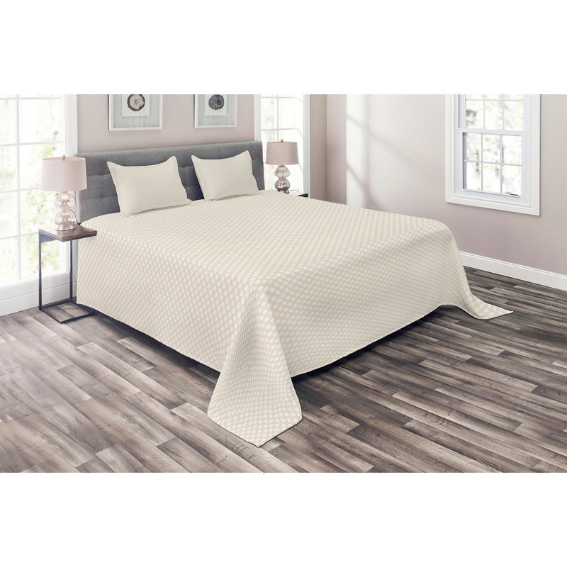 Modern & Contemporary Geometric Shapes Coverlet, White