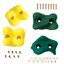 4pc Climbing Rocks for Swing Sets and Rock Walls, Green and Yellow