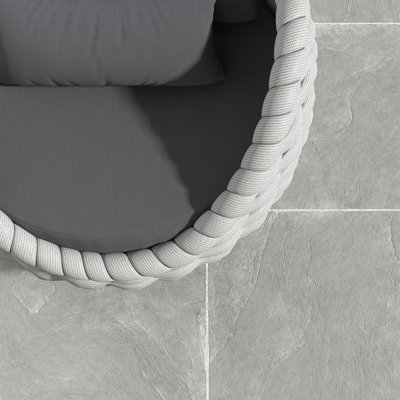 Canapé de patio en polyester avec coussins