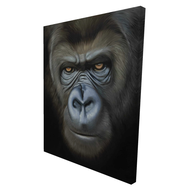 Gorilla Face Hyperrealist Canvas - Living Room Decor