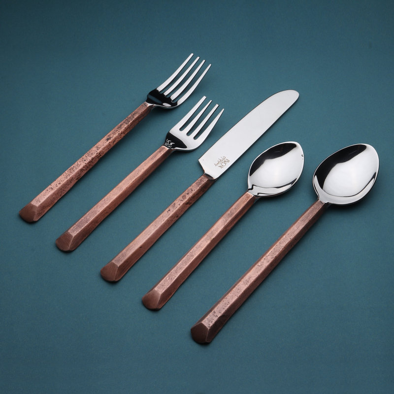 Ensemble de couverts 20 pièces Plateau, service pour 4, Cuivre