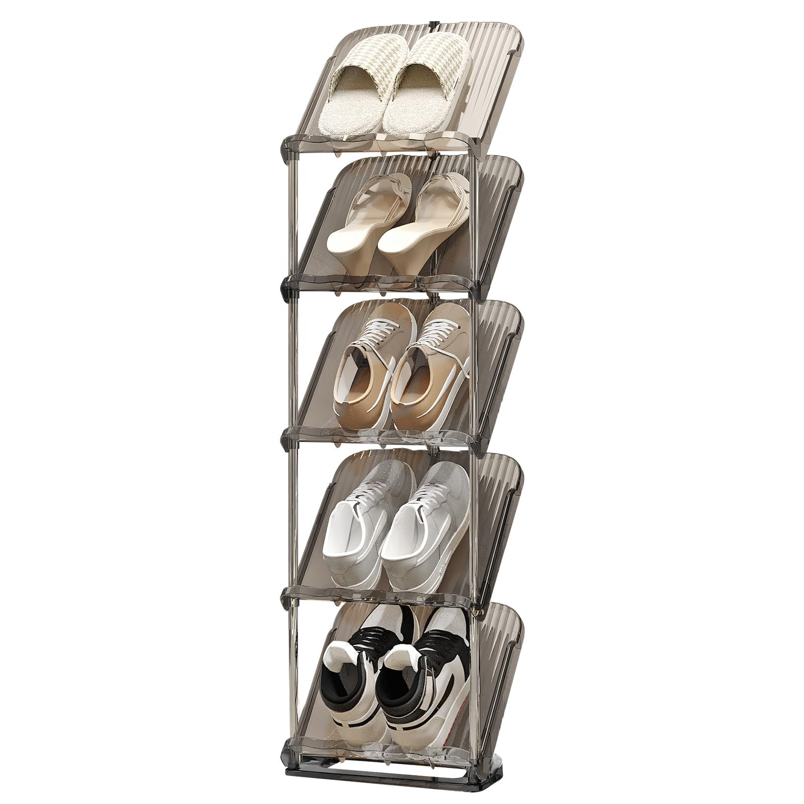 Latitude Run® Narrow Shoe Rack, Vertical Shoes Racks For Entryway ...