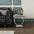 3 Piece Coffee Table Set With Console Table And End Tables With Mirrored Silver U-Base