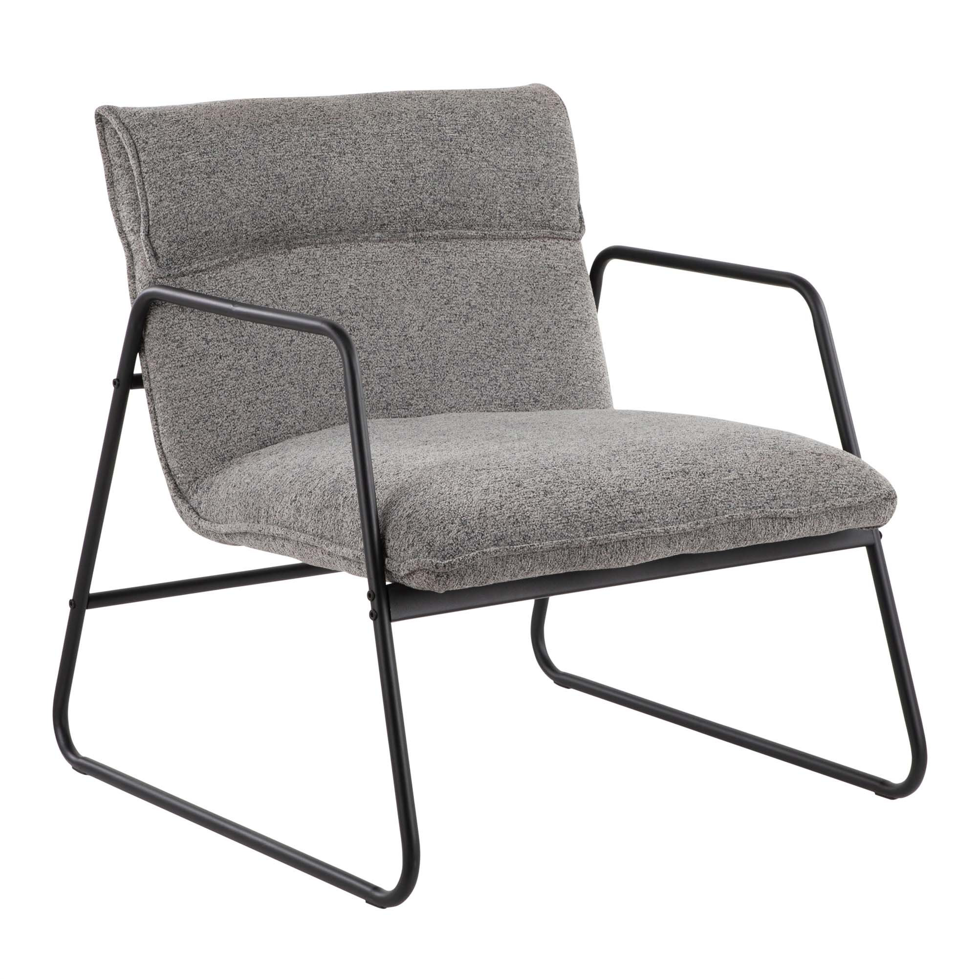 MARONGWE2 Casper Industrial Arm Chair In Steel And Noise Fabric By Lumisource | Wayfair