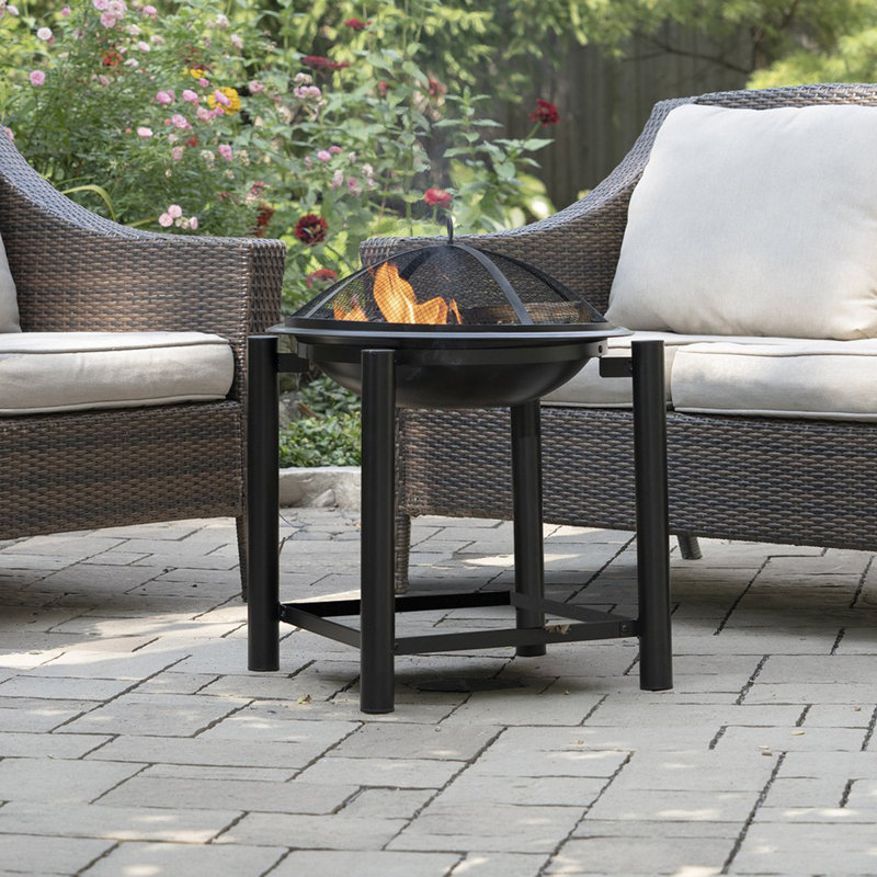 Haddox Square Steel Wood Burning Smokeless Fire Pit